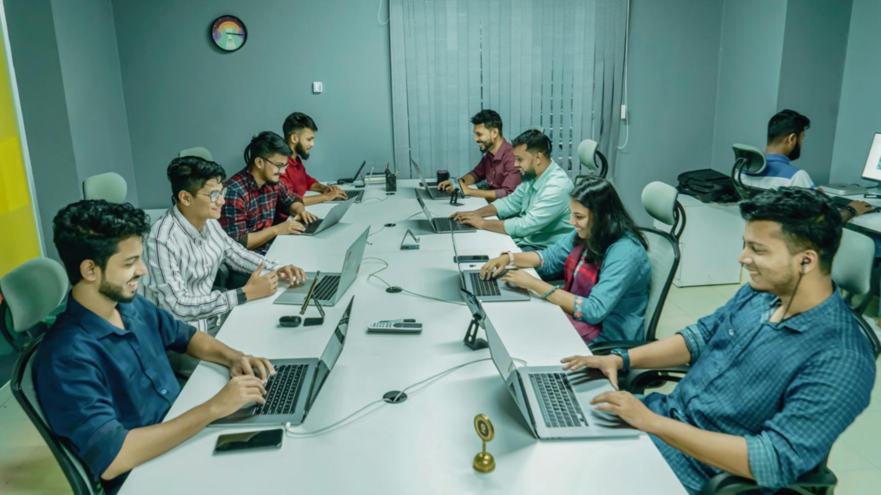 SyncNetCom team collaboration workspace in Bangkok office